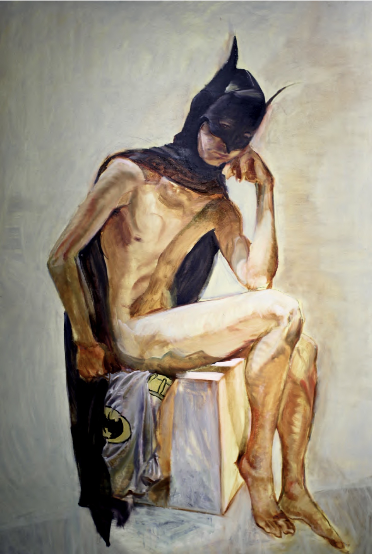 翟莫梵 当代诸神— 蝠 200x40cm 布面油画 2017