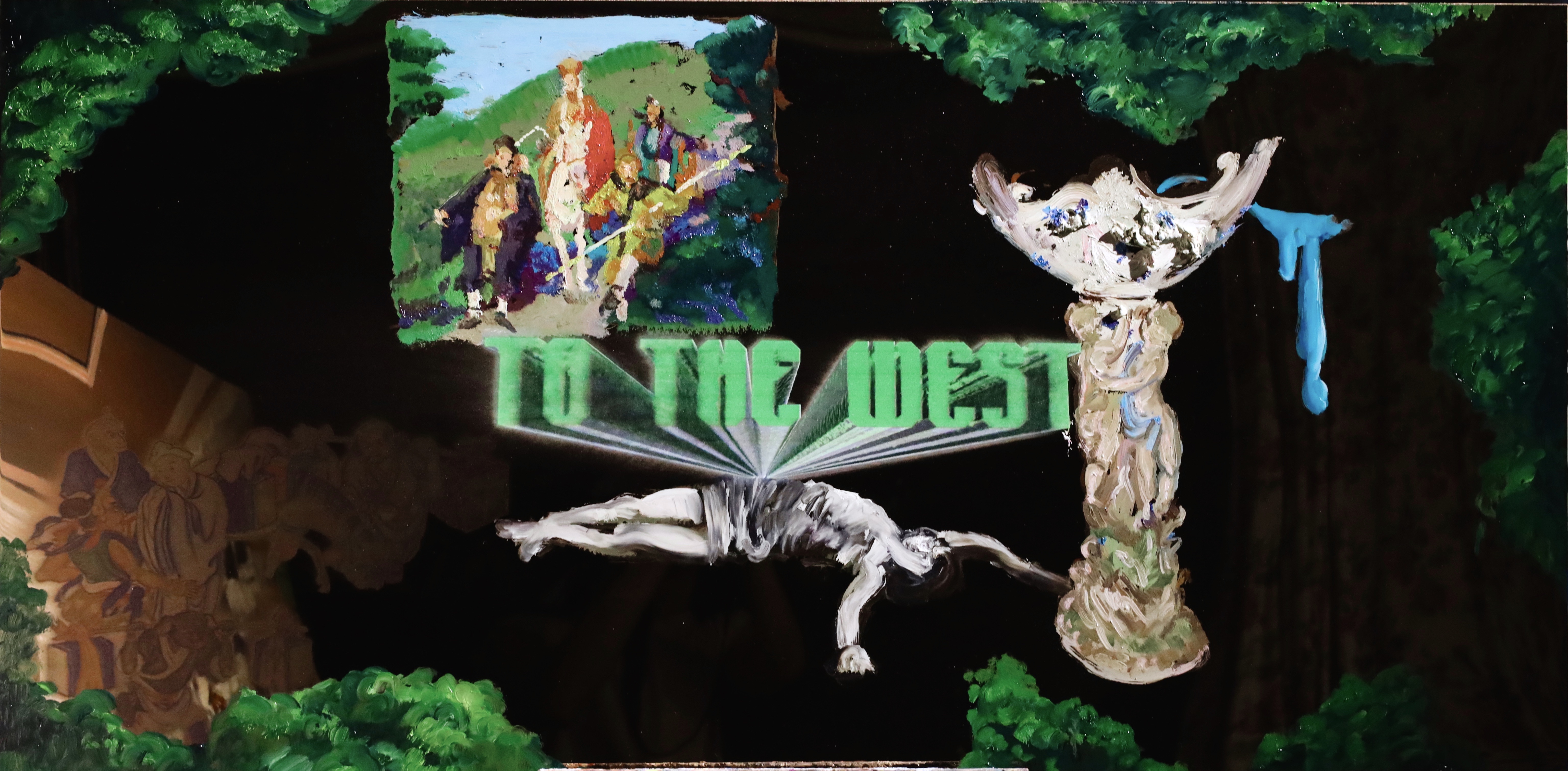 唯物可可名著_西游_Classical_Novels_To_The_West_122x60cm_2021_不锈钢油画