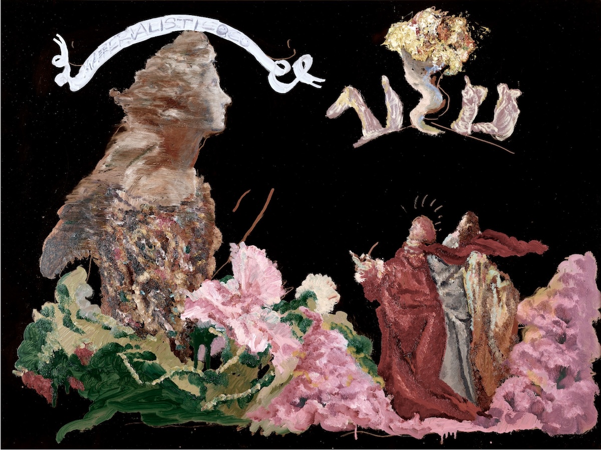 唯物可可——但丁与神曲:不锈钢油画:80x60cm:2020
