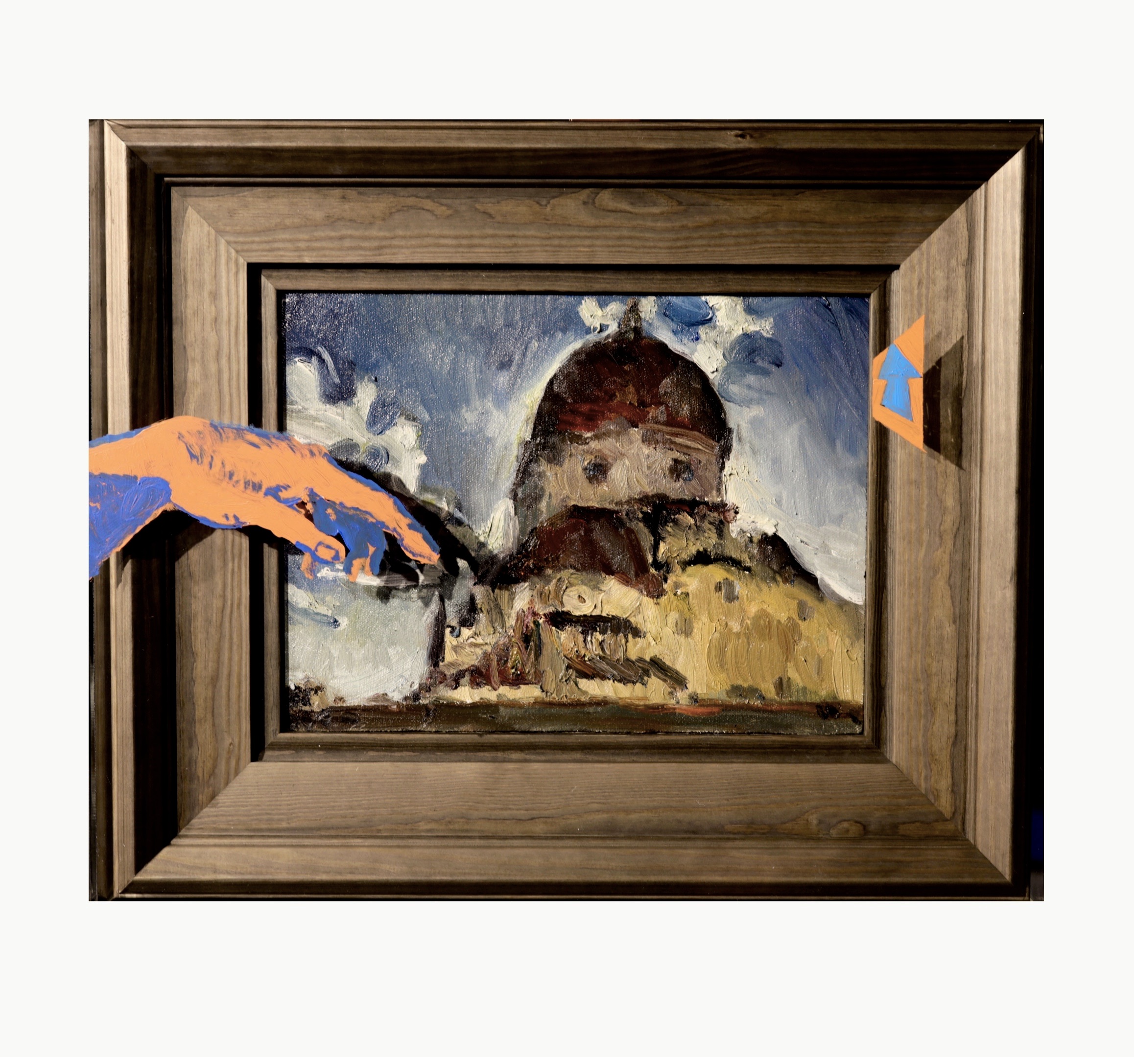 逆光也清晰的翡冷翠大教堂 50x60cm 亚克力 油画 2018