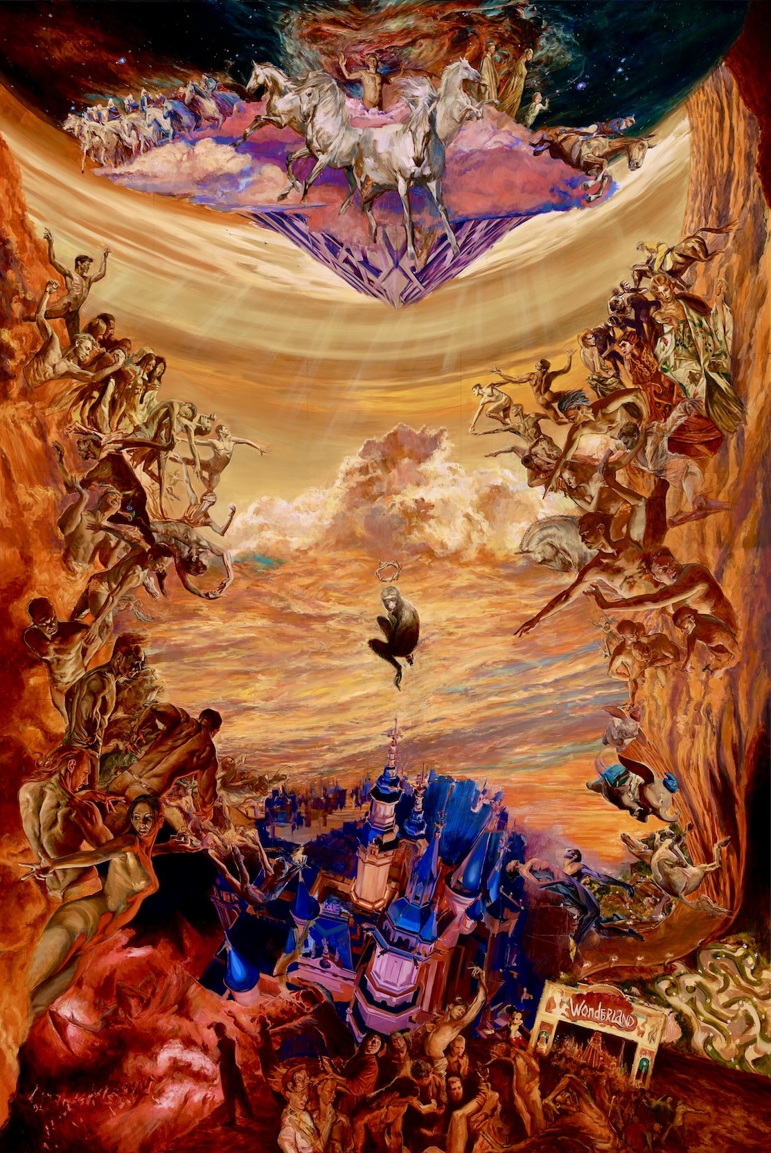 翟莫梵_闹天宫_375x250cm_布面油画_2022